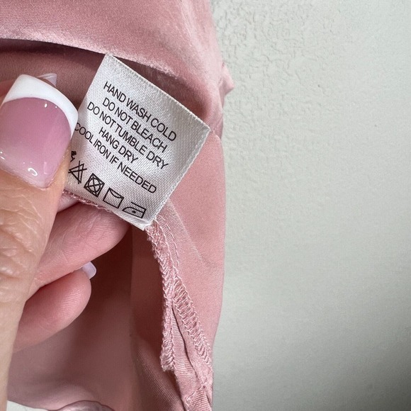 Lovers+ Friends Women's Crewneck Blouse Top Short Sleeve‎ Pink Size Small - Picture 8 of 11